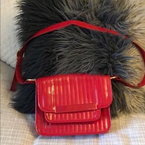 Red patent leather TED BAKER bag